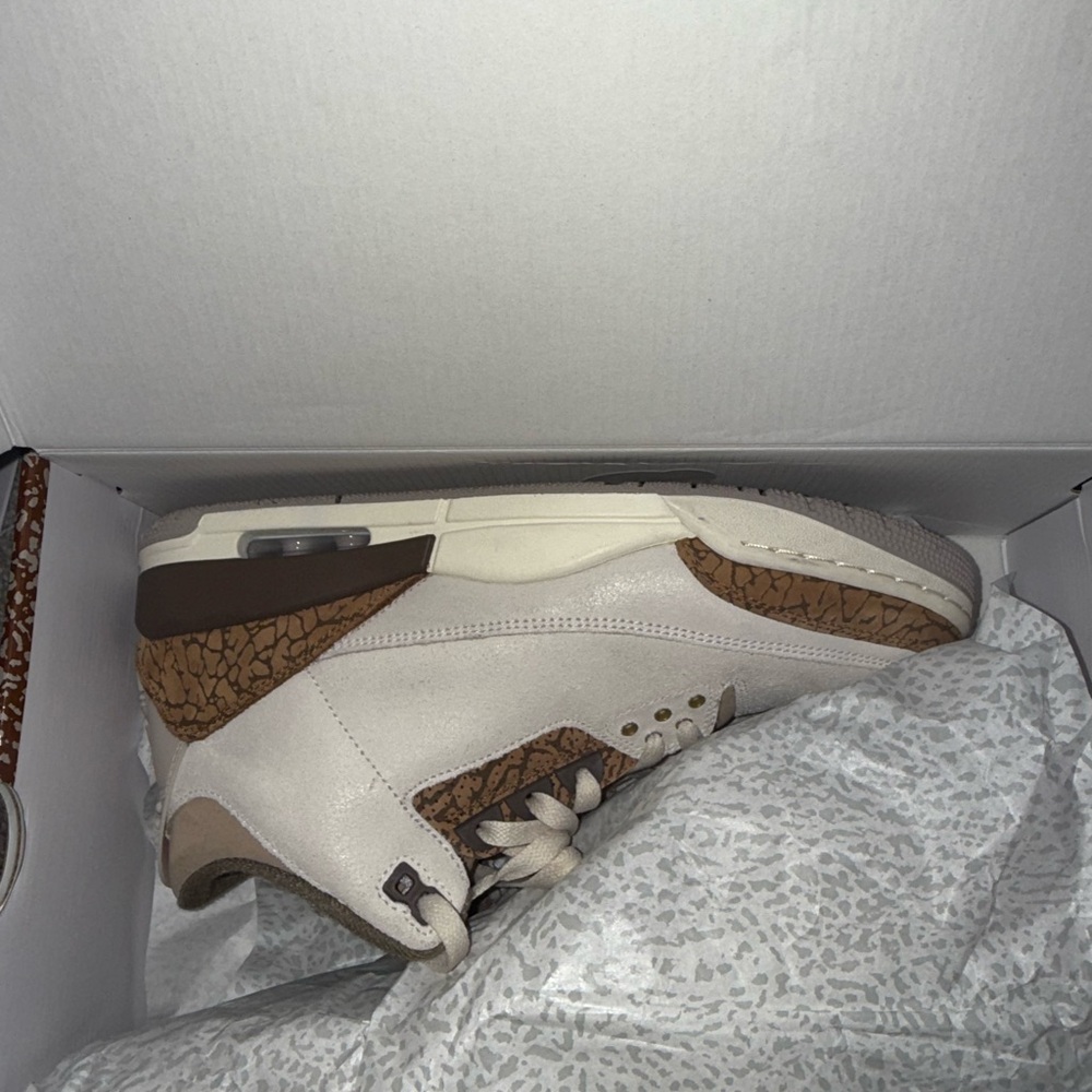 Nike Air Jordan 3 Retro Sneakers - Cream and Brown